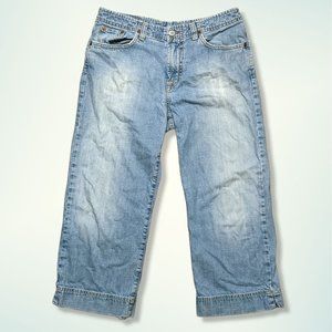 Lucky Brand Dungarees Revised Rancher Crop Jeans